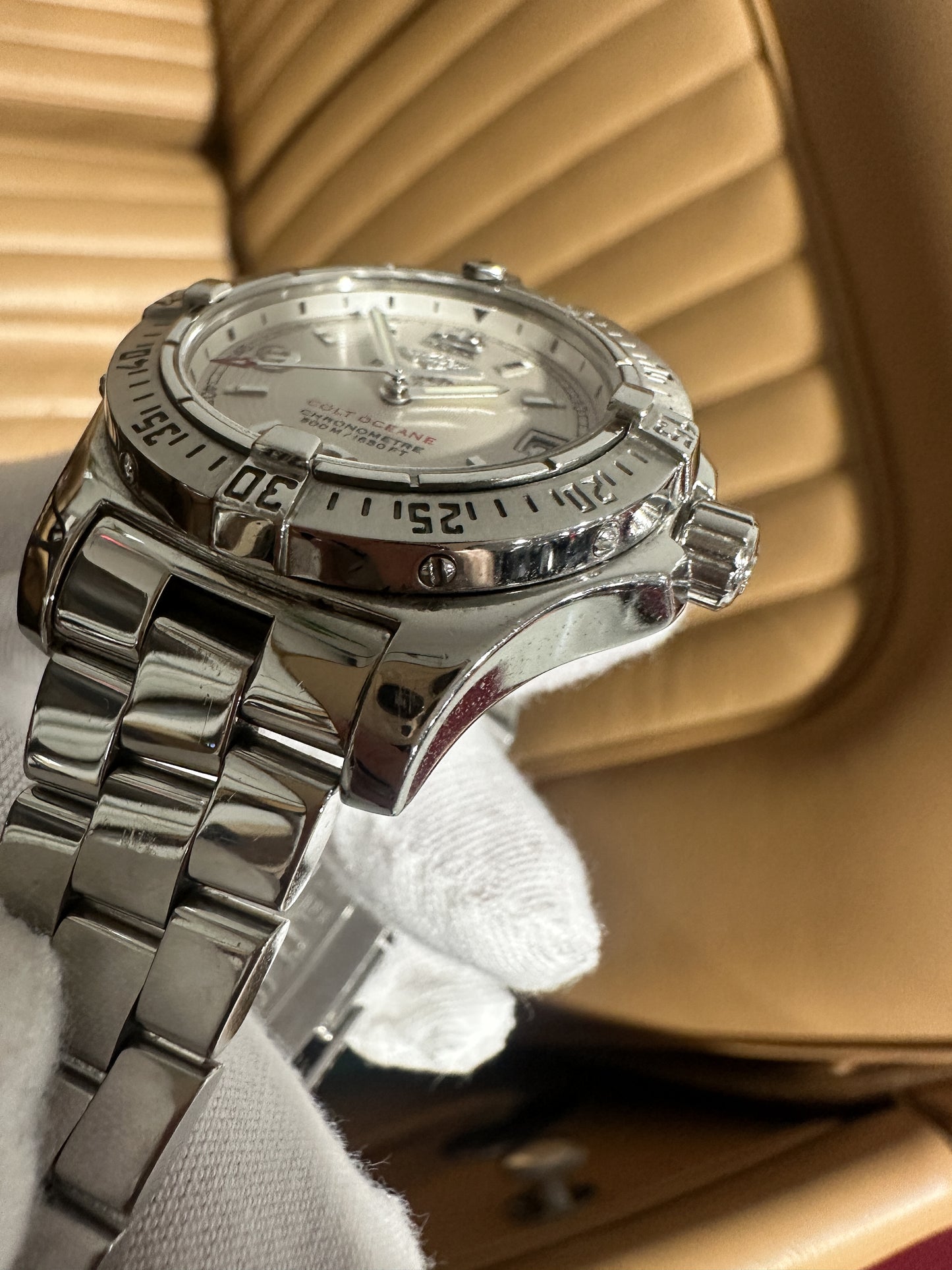 Breitling Colt Oceane A77380 – Ladies 33mm White Dial, SuperQuartz, Full Set