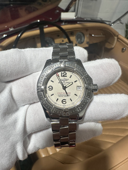 Breitling Colt Oceane A77380 – Ladies 33mm White Dial, SuperQuartz, Full Set